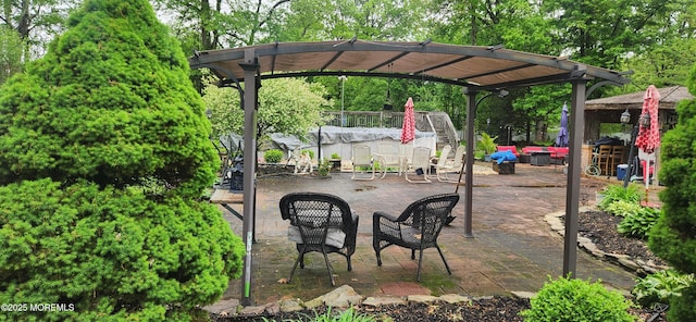 view of patio / terrace with a pergola