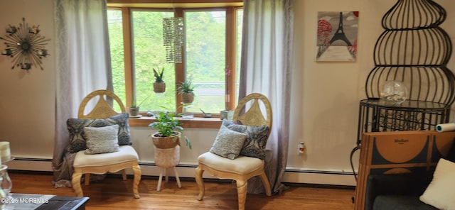 95 Gravel Hill Spotswood Rd, Monroe, NJ 08831 - living area featuring wood finished floors and baseboard heating