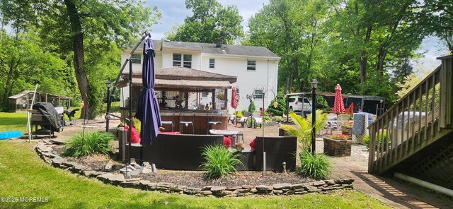 95 Gravel Hill Spotswood Rd, Monroe, NJ 08831 - rear view of property with a gazebo