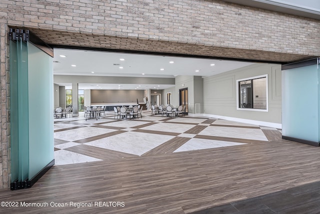 interior space with outdoor dining area and a patio area