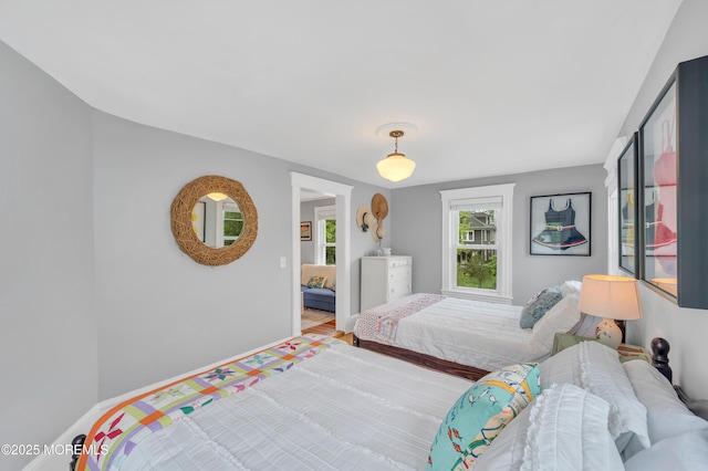 bedroom with baseboards