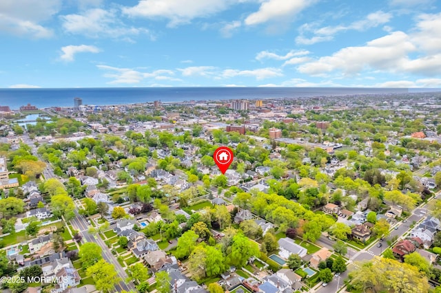 drone / aerial view of a large body of water