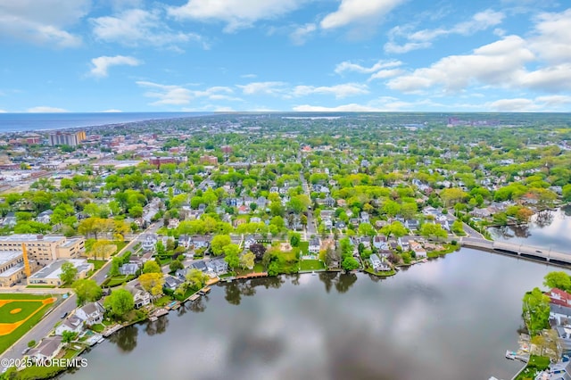 drone / aerial view of a nearby body of water