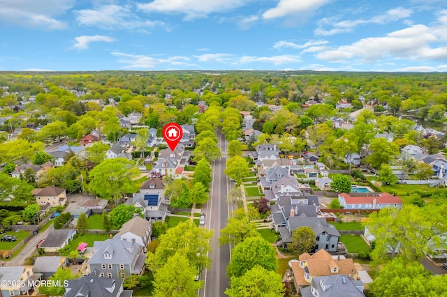 aerial view of residential area