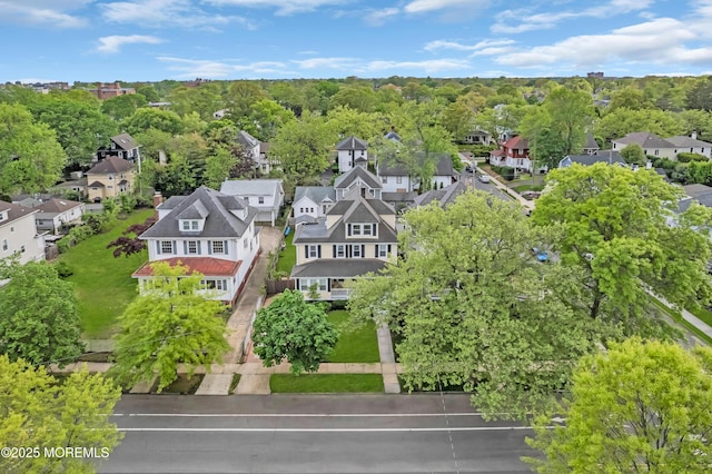 aerial view of residential area