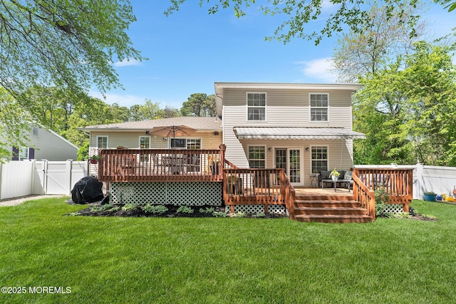 2015 Red Cedar St, Toms River, NJ 08753 - back of house featuring a gate and a wooden deck