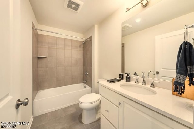2206 Evans Ln, Middletown, NJ 07748 - bathroom with toilet, washtub / shower combination, vanity, and visible vents