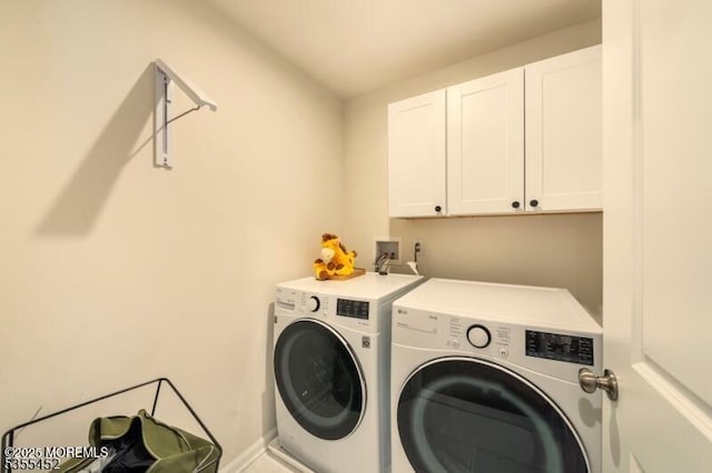 2206 Evans Ln, Middletown, NJ 07748 - washroom with cabinet space and washing machine and clothes dryer