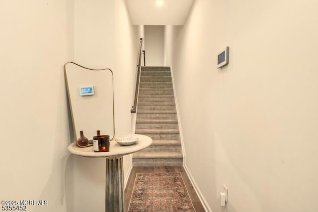 2206 Evans Ln, Middletown, NJ 07748 - stairway featuring wood finished floors