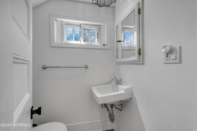 half bathroom with toilet