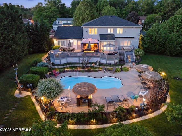 19 Dartmoor Dr, Manalapan, NJ 07726 - view of pool featuring a patio and a wooden deck