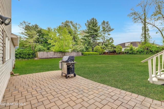 view of patio / terrace with area for grilling
