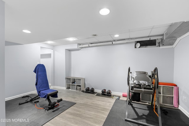 1 Skylark Dr, Jackson, NJ 08527 - exercise area featuring wood finished floors and recessed lighting