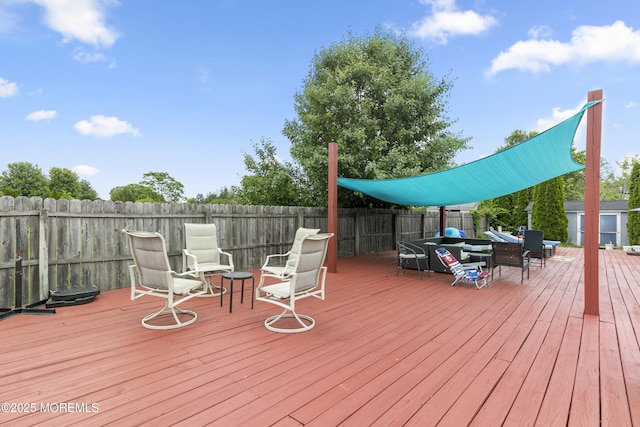 1 Skylark Dr, Jackson, NJ 08527 - deck featuring a fenced backyard and outdoor dining space