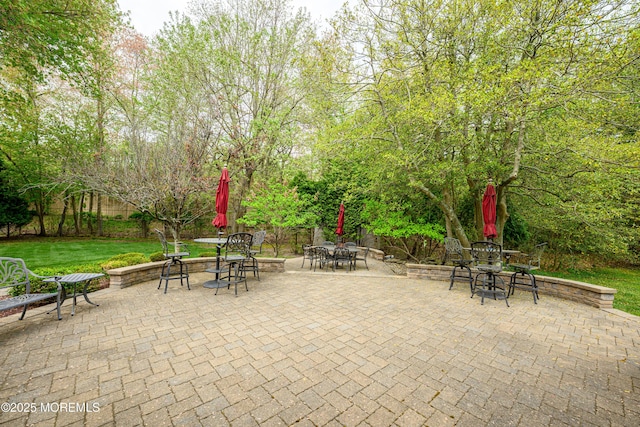 view of patio with outdoor dining space