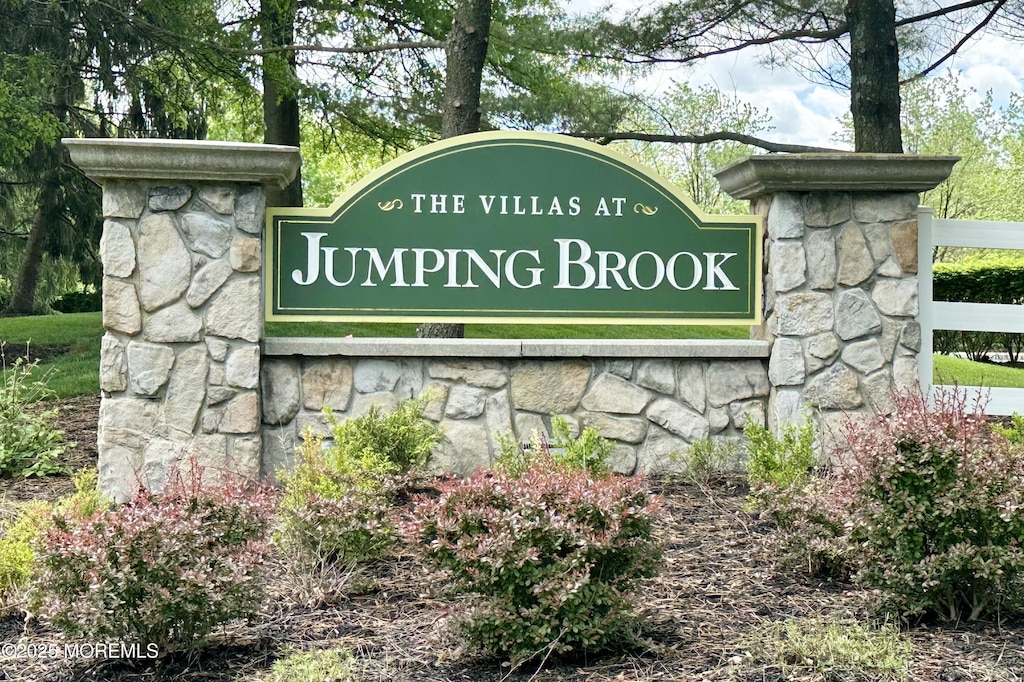 view of community sign