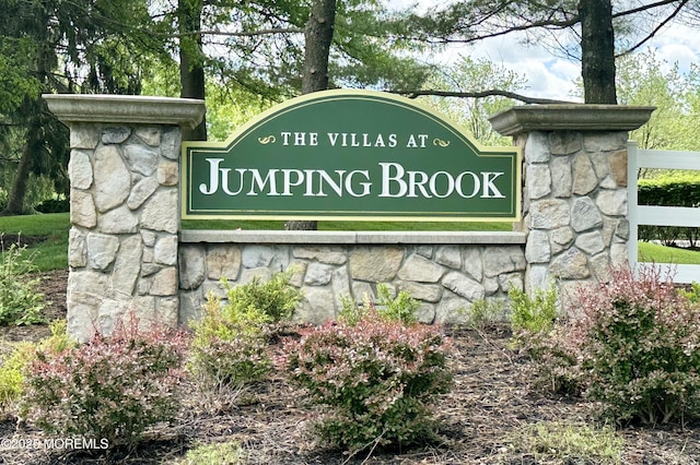 view of community sign