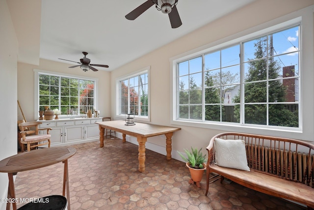 sunroom / solarium with a wealth of natural light