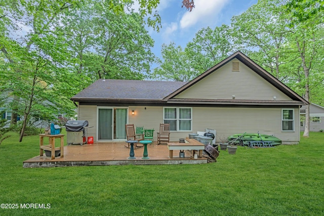 578 Petunia Ln N, Whiting, NJ 08759 - back of house featuring a wooden deck and a yard