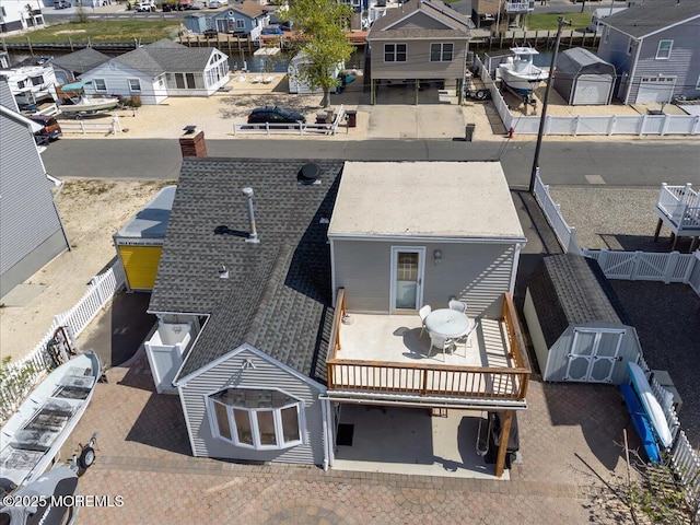 aerial view of residential area