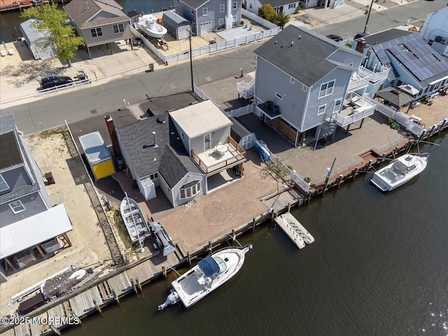 bird's eye view of a nearby body of water