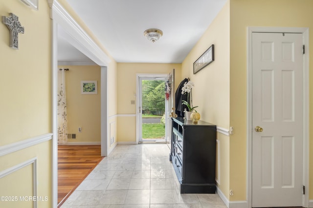 entrance foyer with baseboards