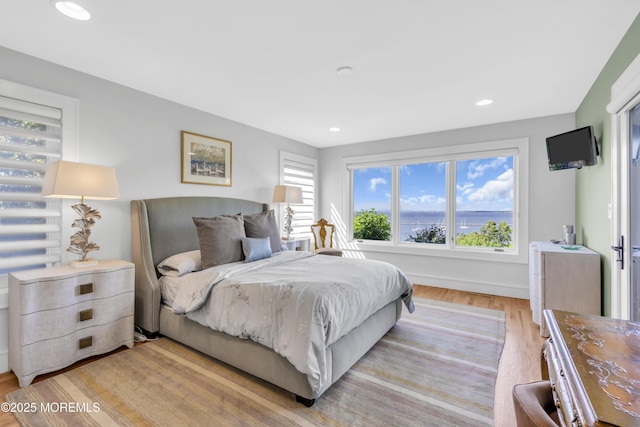 154 Ocean Blvd, Atlantic Highlands, NJ 07716 - bedroom featuring light wood-type flooring and recessed lighting