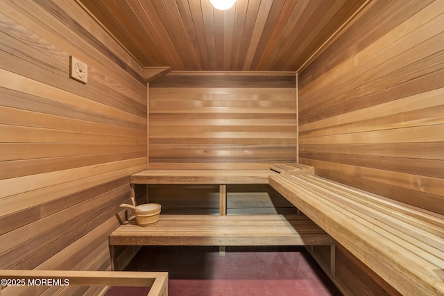 154 Ocean Blvd, Atlantic Highlands, NJ 07716 - sauna with wooden ceiling and wood walls