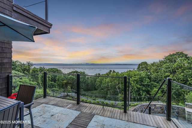 154 Ocean Blvd, Atlantic Highlands, NJ 07716 - deck at dusk featuring a water view