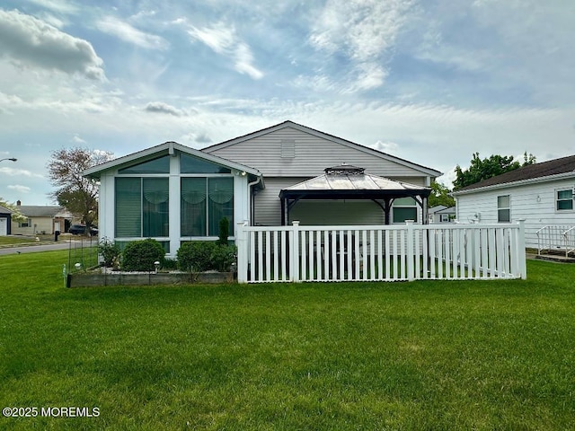 1 Lagos Ct, Toms River, NJ 08757 - rear view of house featuring a gazebo