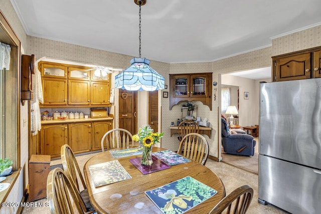 1601 Chestnut Ave, Ocean Twp, NJ 07712 - dining space featuring wallpapered walls and crown molding