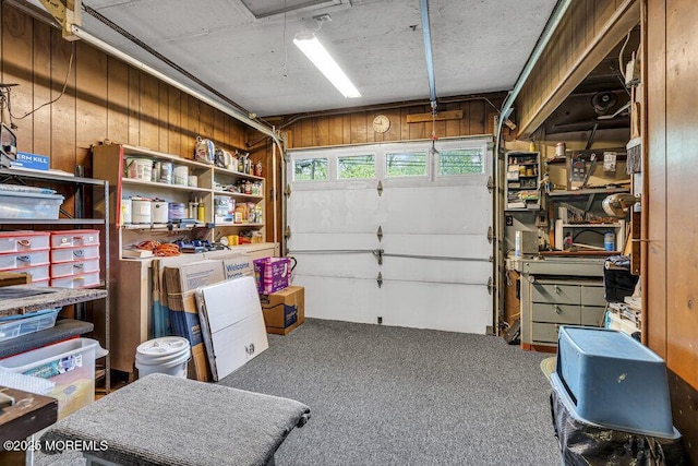 1601 Chestnut Ave, Ocean Twp, NJ 07712 - garage featuring wooden walls