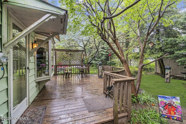 1601 Chestnut Ave, Ocean Twp, NJ 07712 - wooden terrace featuring a yard
