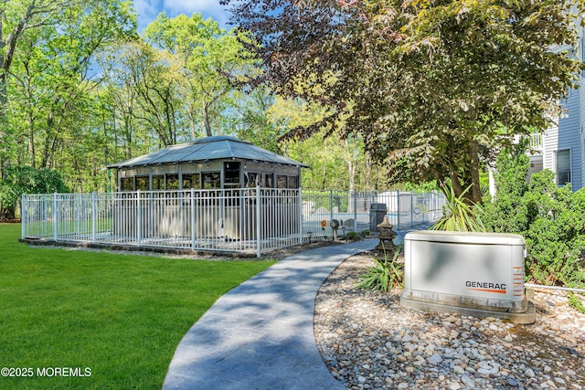 view of community with a gazebo
