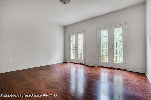 2557 Huckleberry Rd, Manchester, NJ 08759 - unfurnished room with french doors, baseboards, and wood finished floors
