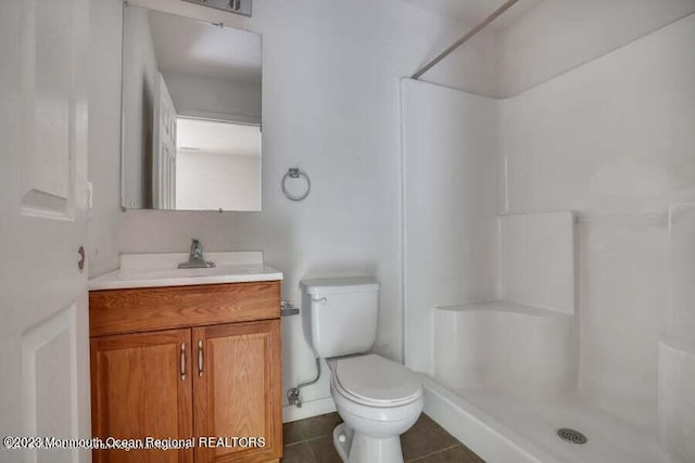2557 Huckleberry Rd, Manchester, NJ 08759 - full bathroom with a shower, tile patterned floors, toilet, and vanity