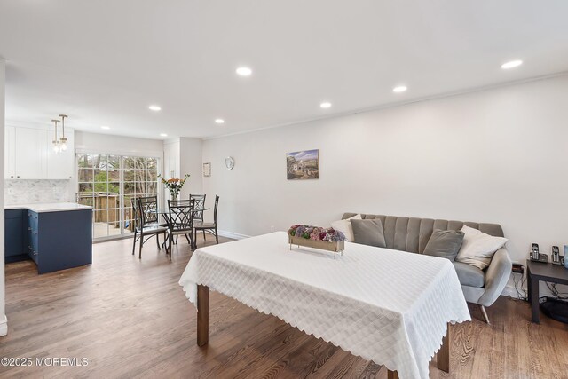 86 Buckingham Dr, Jackson, NJ 08527 - dining room with wood finished floors, recessed lighting, and baseboards