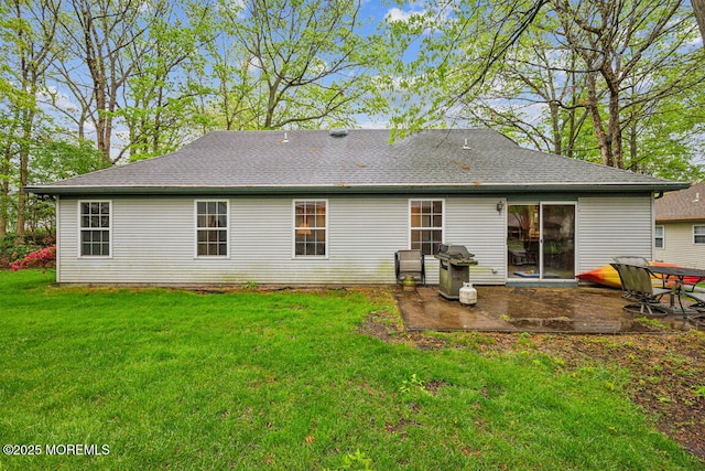 119 Morning Glory, Whiting, NJ 08759 - back of house with a patio, a lawn, and roof with shingles