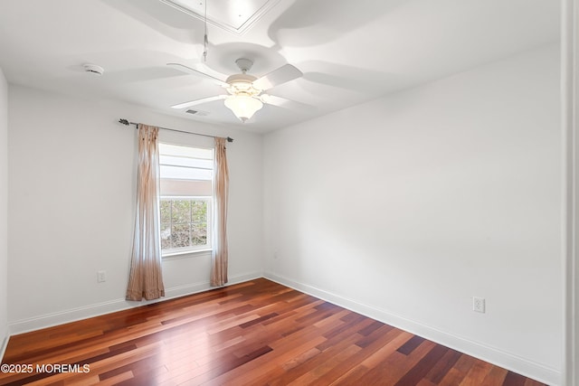 55 Freedom Hills Dr, Barnegat, NJ 08005 - spare room featuring wood finished floors, baseboards, attic access, and a ceiling fan