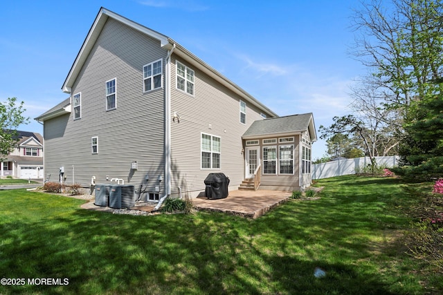 55 Freedom Hills Dr, Barnegat, NJ 08005 - back of house with a patio, entry steps, and cooling unit