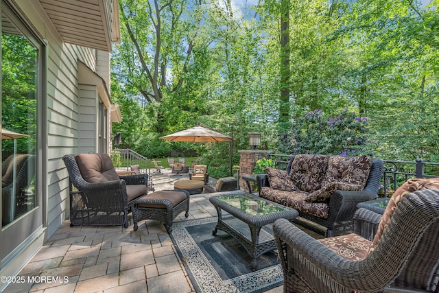 7 Seagull Ln, Lincroft, NJ 07738 - view of patio with an outdoor living space