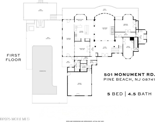 501 Monument Rd, Pine Beach, NJ 08741 - view of floor plan / room layout
