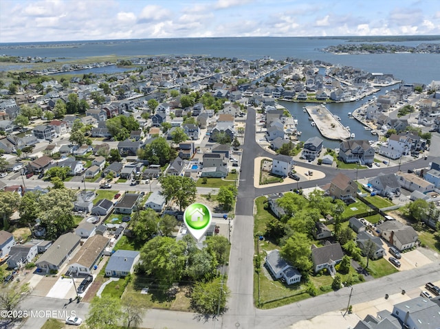 81 Bay View Dr, Brick, NJ 08723 - aerial view of property and surrounding area with a large body of water and nearby suburban area