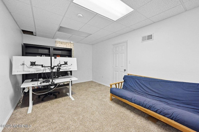 8 Sugar Pine Dr, Jackson, NJ 08527 - carpeted office space with a paneled ceiling and baseboards