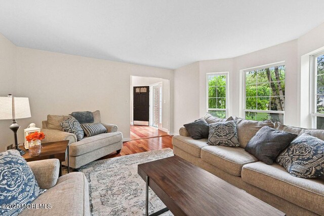 8 Sugar Pine Dr, Jackson, NJ 08527 - living room with wood finished floors and baseboards
