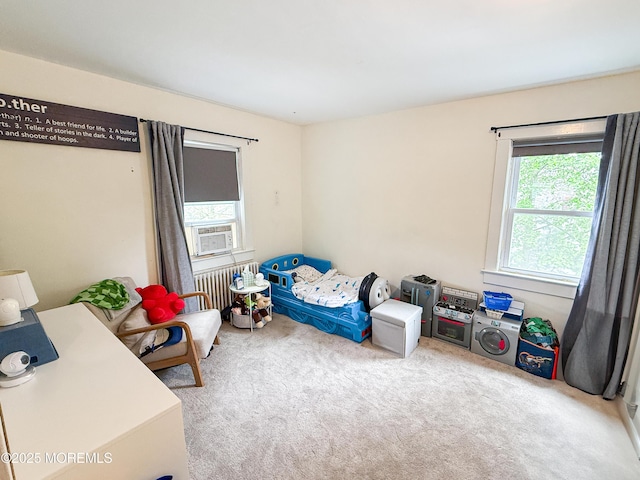 7 Dock St, Toms River, NJ 08753 - carpeted bedroom featuring radiator heating unit and cooling unit