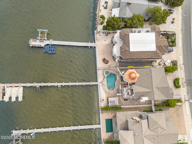 bird's eye view of a large body of water