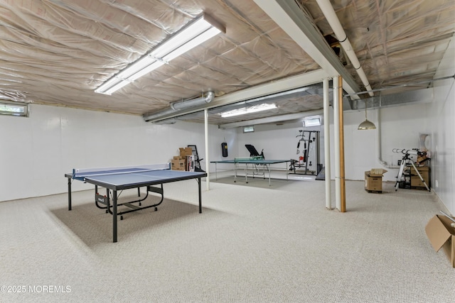 finished below grade area with carpet