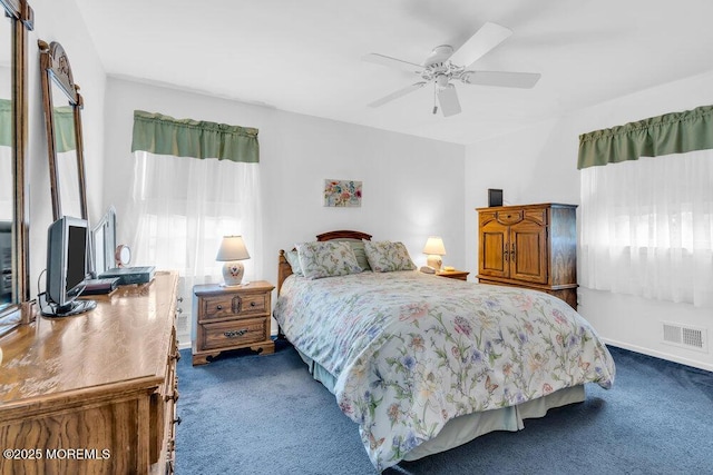 22 Orchard Ct, Howell, NJ 07731 - bedroom featuring dark colored carpet and a ceiling fan