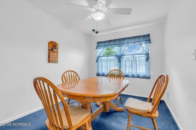 22 Orchard Ct, Howell, NJ 07731 - dining room with carpet, baseboards, and ceiling fan